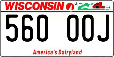 WI license plate 560OOJ