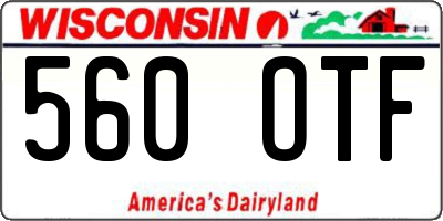 WI license plate 560OTF