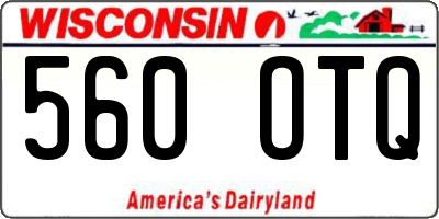 WI license plate 560OTQ