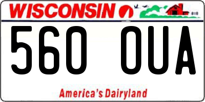 WI license plate 560OUA