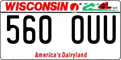 WI license plate 560OUU