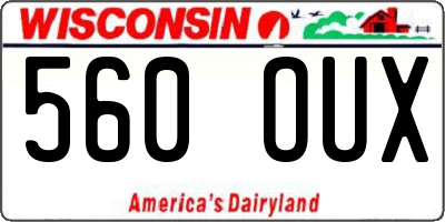 WI license plate 560OUX