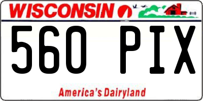 WI license plate 560PIX