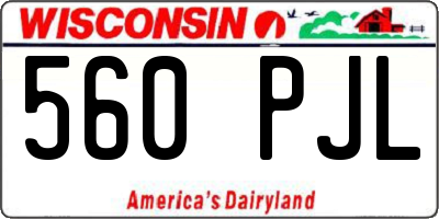 WI license plate 560PJL