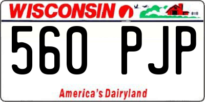 WI license plate 560PJP