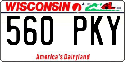 WI license plate 560PKY