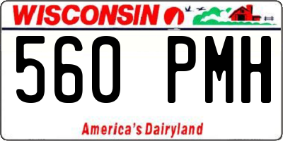WI license plate 560PMH