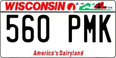 WI license plate 560PMK