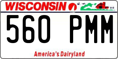WI license plate 560PMM