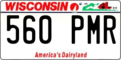 WI license plate 560PMR