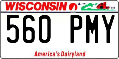WI license plate 560PMY