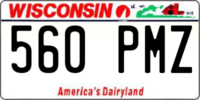 WI license plate 560PMZ