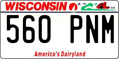 WI license plate 560PNM