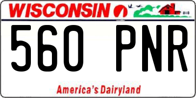 WI license plate 560PNR