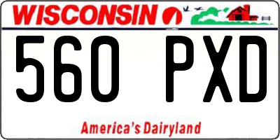 WI license plate 560PXD