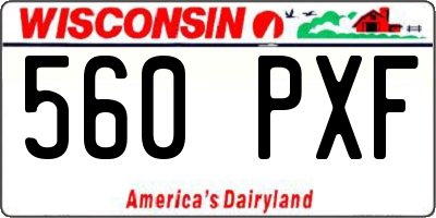 WI license plate 560PXF