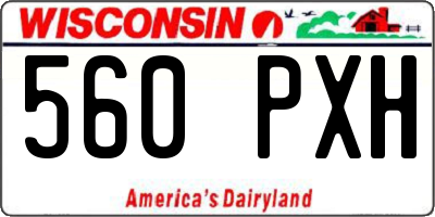 WI license plate 560PXH