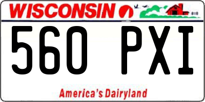 WI license plate 560PXI
