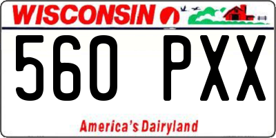 WI license plate 560PXX