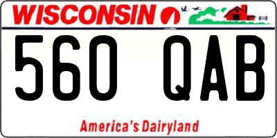 WI license plate 560QAB