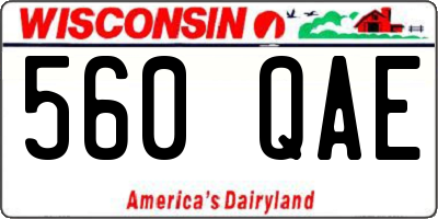 WI license plate 560QAE