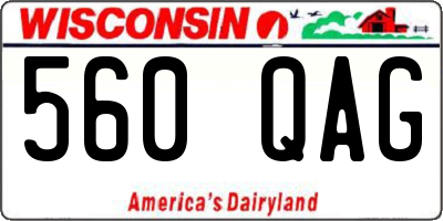 WI license plate 560QAG