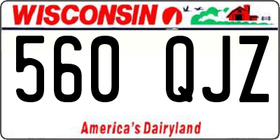 WI license plate 560QJZ