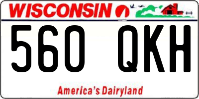 WI license plate 560QKH