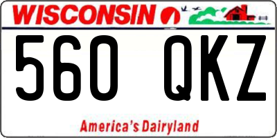 WI license plate 560QKZ