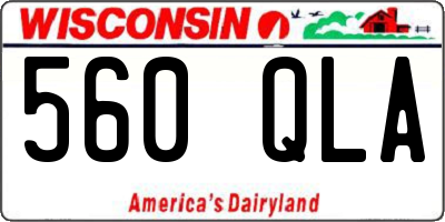 WI license plate 560QLA
