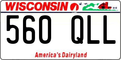WI license plate 560QLL