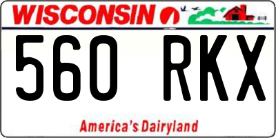 WI license plate 560RKX