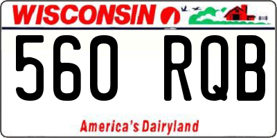 WI license plate 560RQB