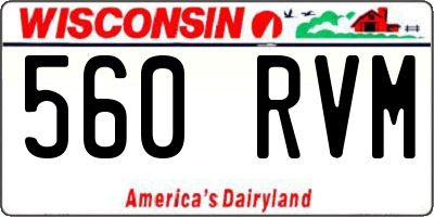 WI license plate 560RVM