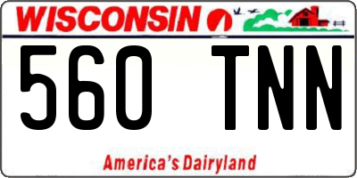 WI license plate 560TNN