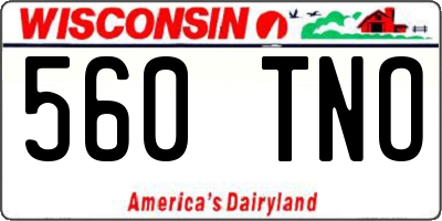 WI license plate 560TNO