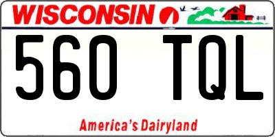 WI license plate 560TQL