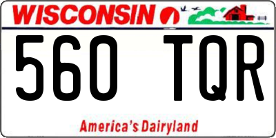 WI license plate 560TQR