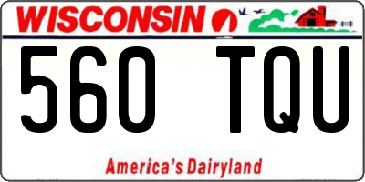 WI license plate 560TQU