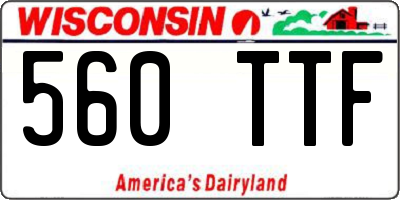 WI license plate 560TTF