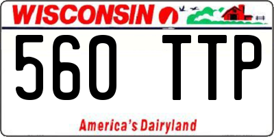 WI license plate 560TTP