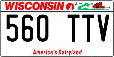 WI license plate 560TTV