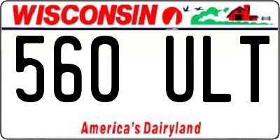 WI license plate 560ULT