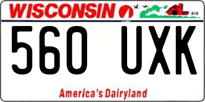 WI license plate 560UXK