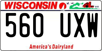 WI license plate 560UXW