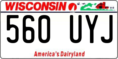 WI license plate 560UYJ