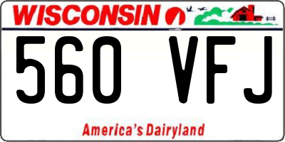 WI license plate 560VFJ