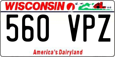 WI license plate 560VPZ