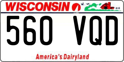 WI license plate 560VQD