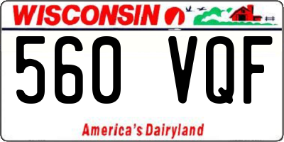 WI license plate 560VQF